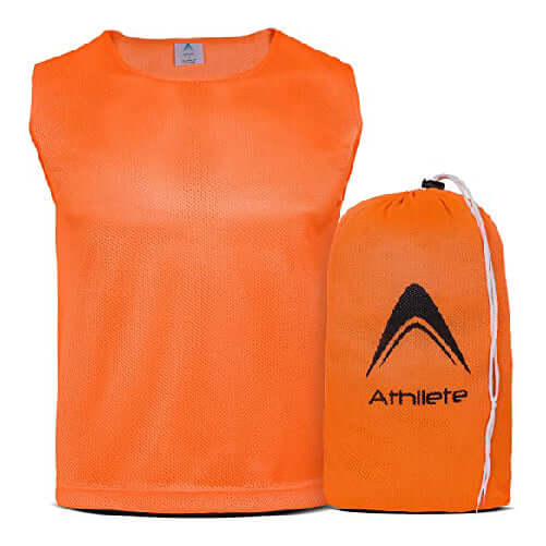 Athllete DURAMESH Set of 12 - Scrimmage Vest/Pinnies/Team Practice Jerseys with Free Carry Bag.