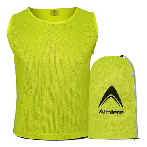 Athllete DURAMESH Set of 12 - Scrimmage Vest/Pinnies/Team Practice Jerseys with Free Carry Bag.