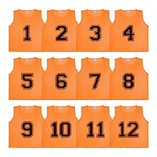 Flame Orange Numbered Front/Back (1-12)